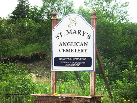 View of Cemetery Sign