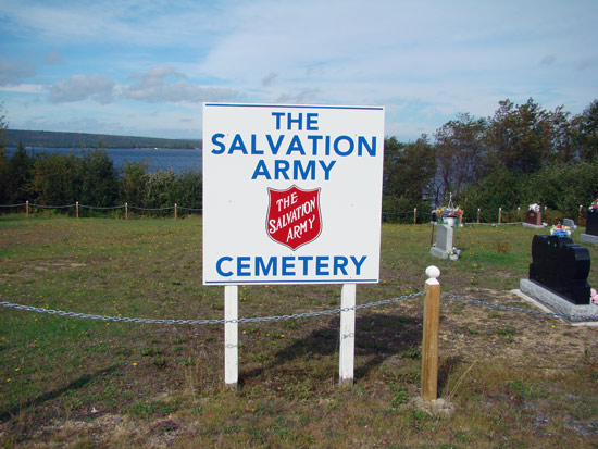 View of Cemetery Sign