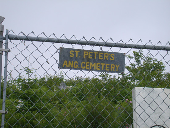 View of Cemetery Sign