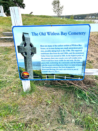 View of Cemetery History Sign