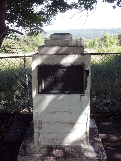 View of WW 1 Memorial