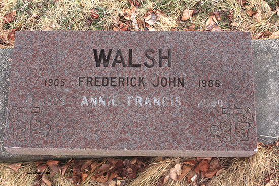 Frederick John & Annie Francis Walsh