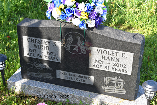 Chesley S. & Violet C. Hann Wight