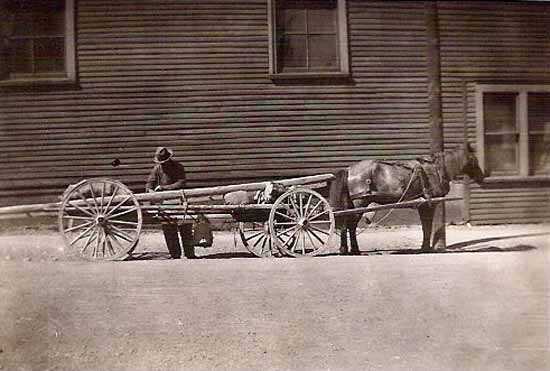 A Lawrence cart loaded with Poles