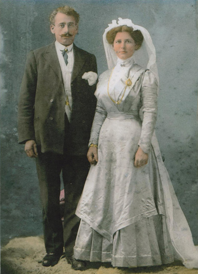 Saliba Dominic & Sadie Allen Wedding Photo - c1910