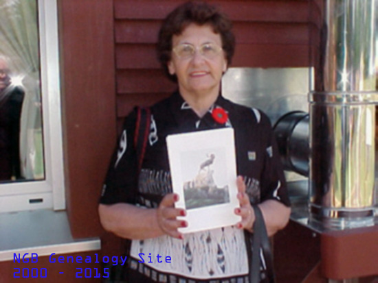 Helen and a picture of the Caribou