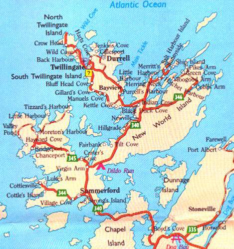 Notre Dame Bay Map