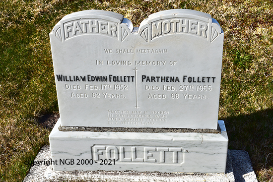 William Edwin & Parthena Follett