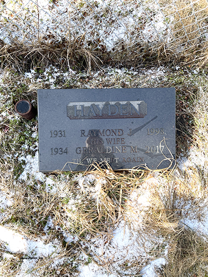 Raymond & Geraldine M. Hayden