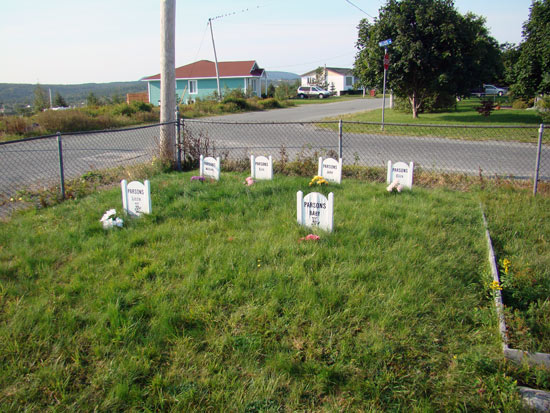 View of Parson's Family Plot